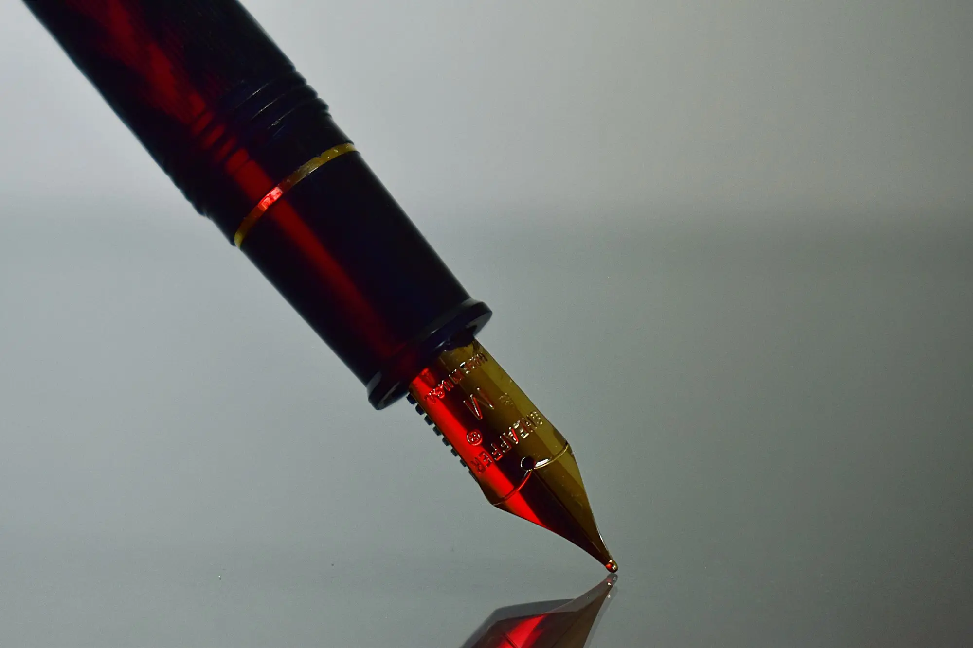 Fountain pen ready to sign